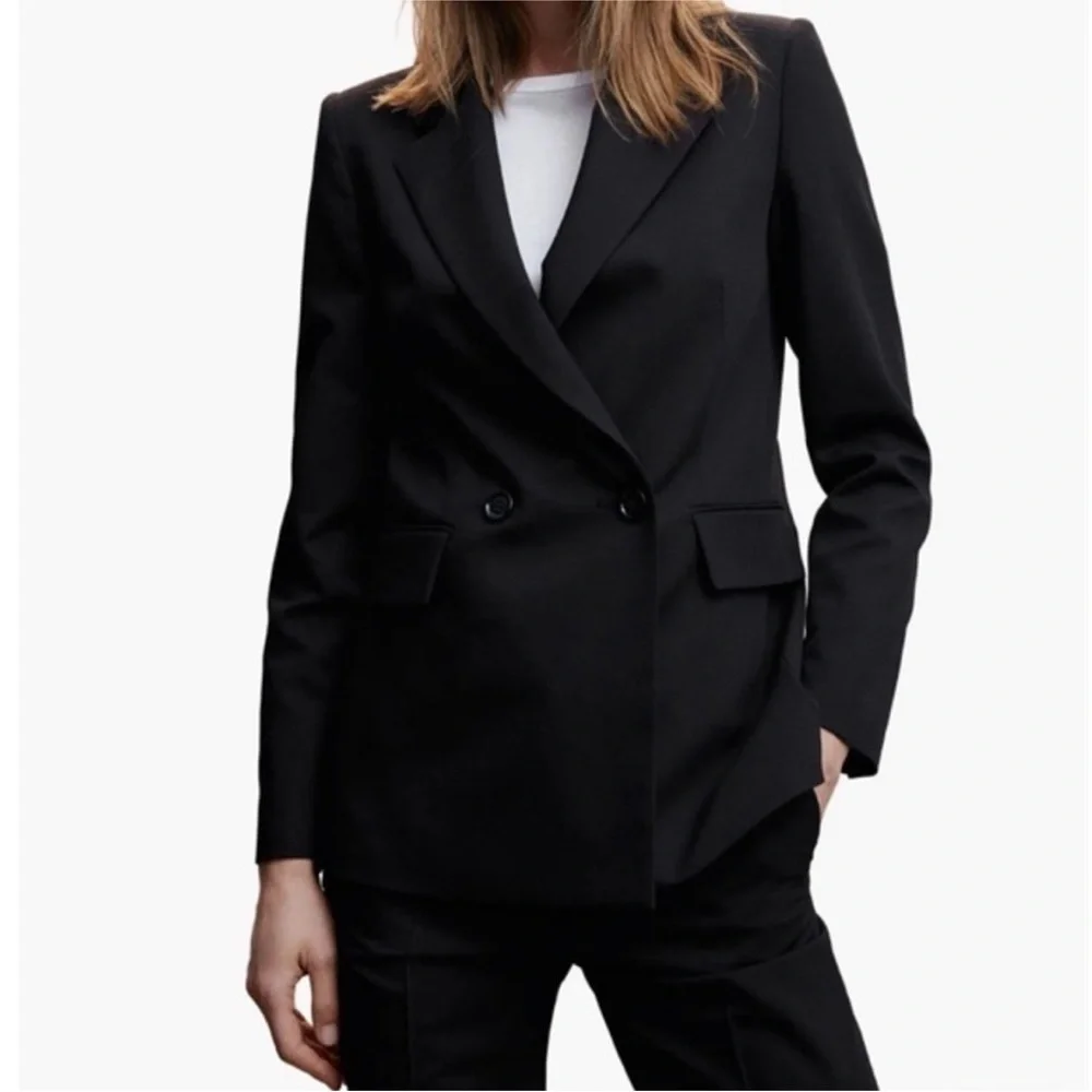 Mango Button-Front Blazer